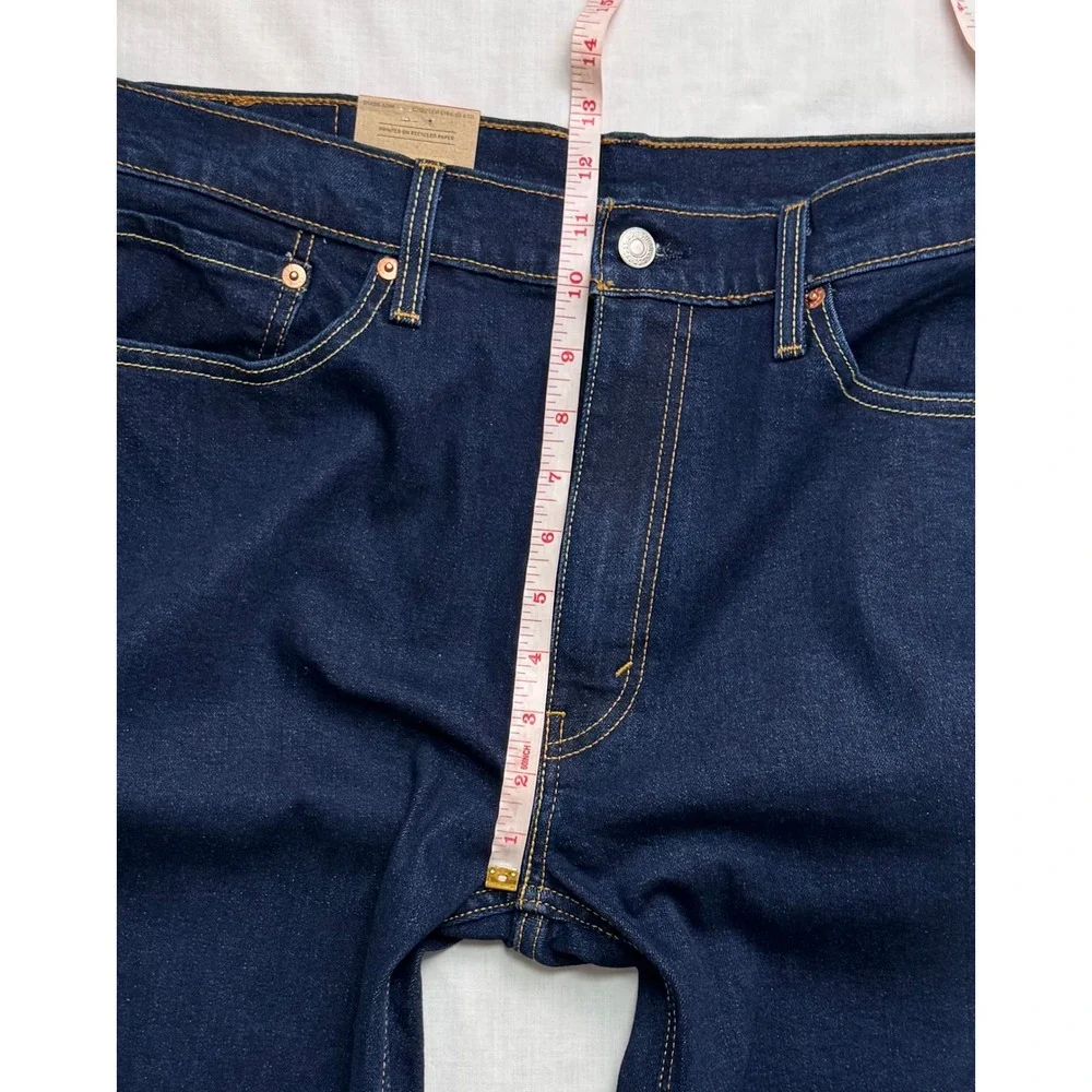 Levis 514 Straight Fit Stretch Mens Jeans Dark Indigo Blue 36x32